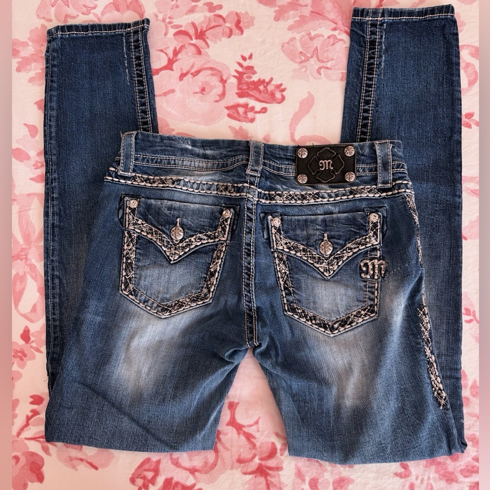 Miss Me Women's Low Rise Skinny Blue Jeans